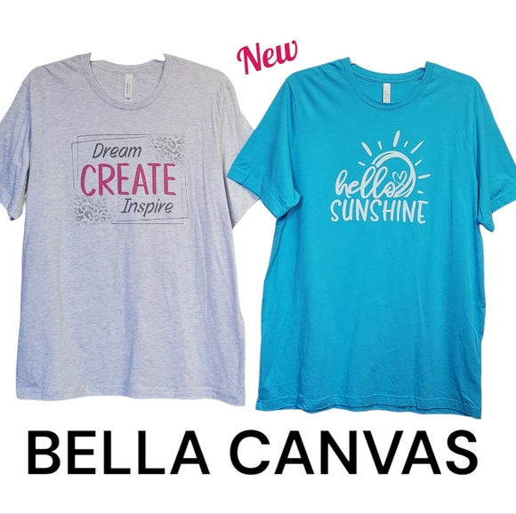 Bundle - NWOT Bella Canvas Women's Graphic Tee Soft Shirts Size 2XL - Picture 1 of 12